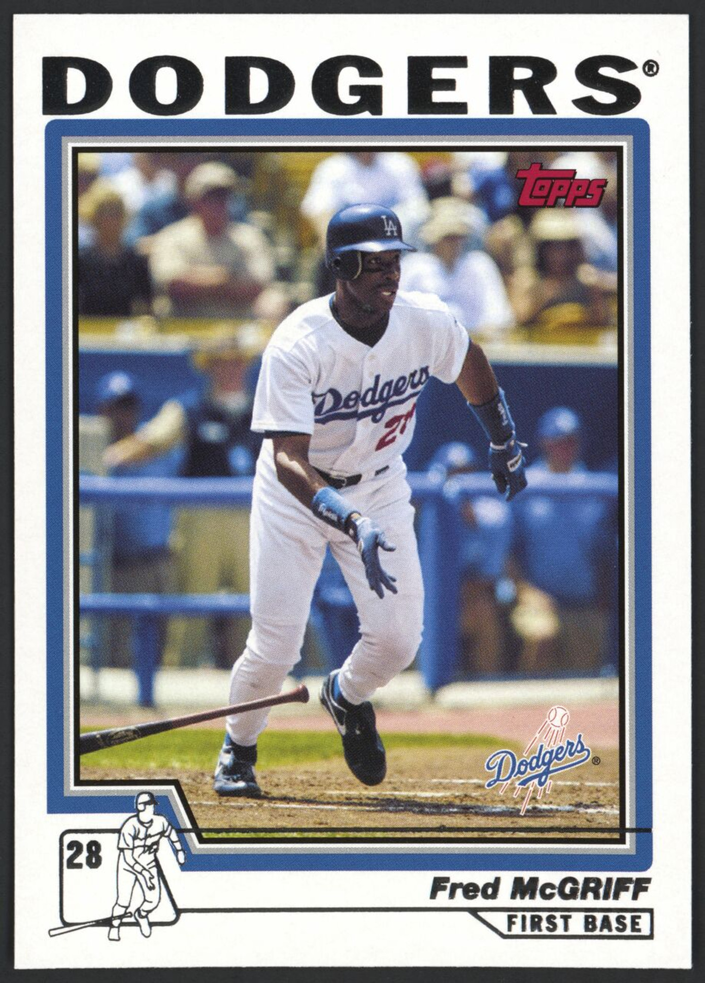 2004 Topps #28 Fred McGriff Dodgers EX