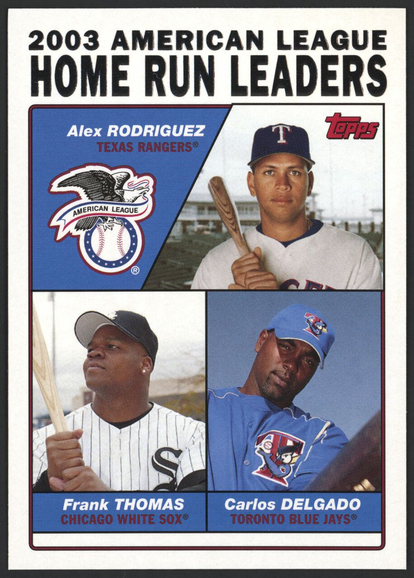 2004 Topps #339 Alex Rodriguez Frank Thomas Carlos Delgado EX