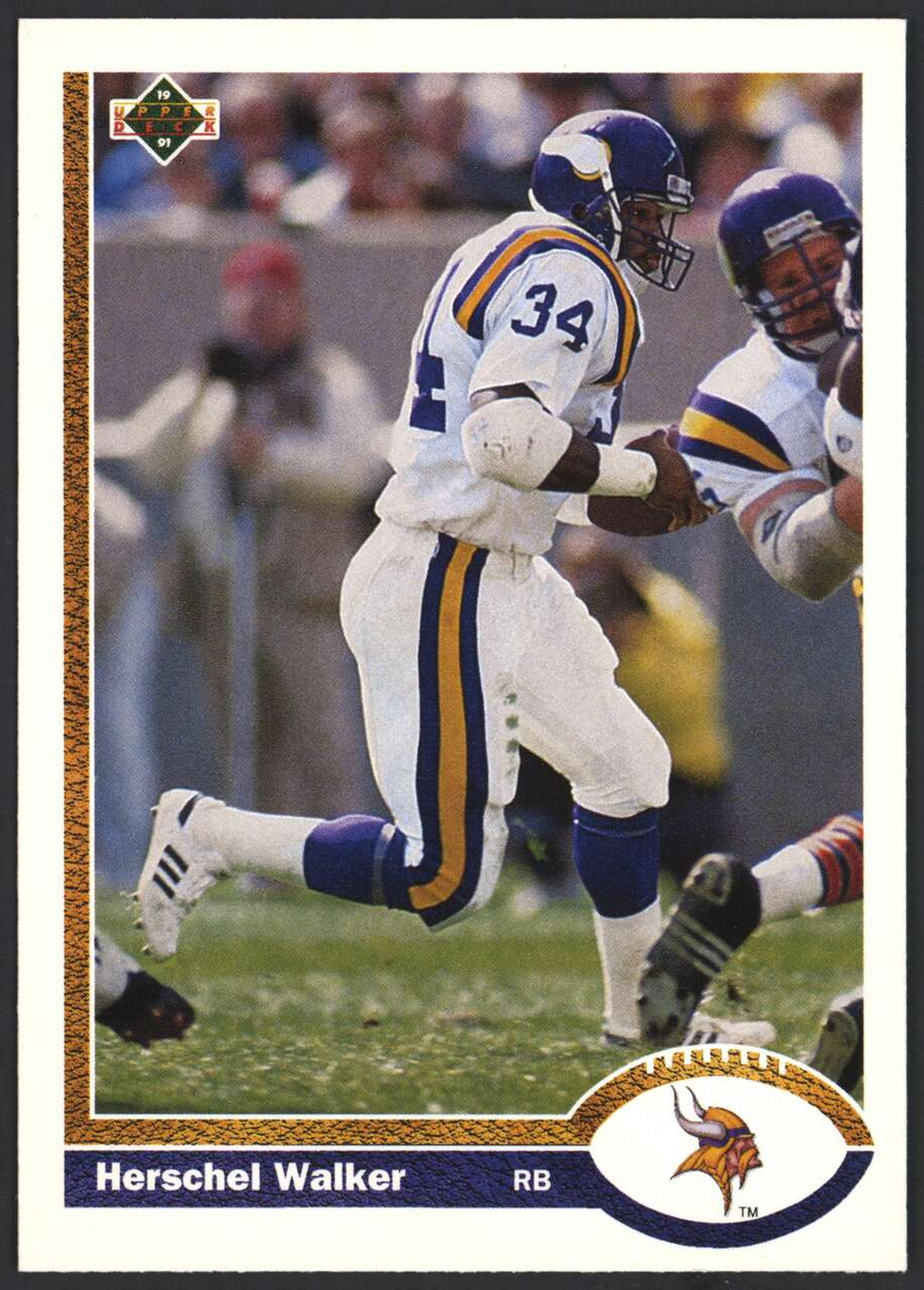 1991 Upper Deck #346 Herschel Walker EX Vikings