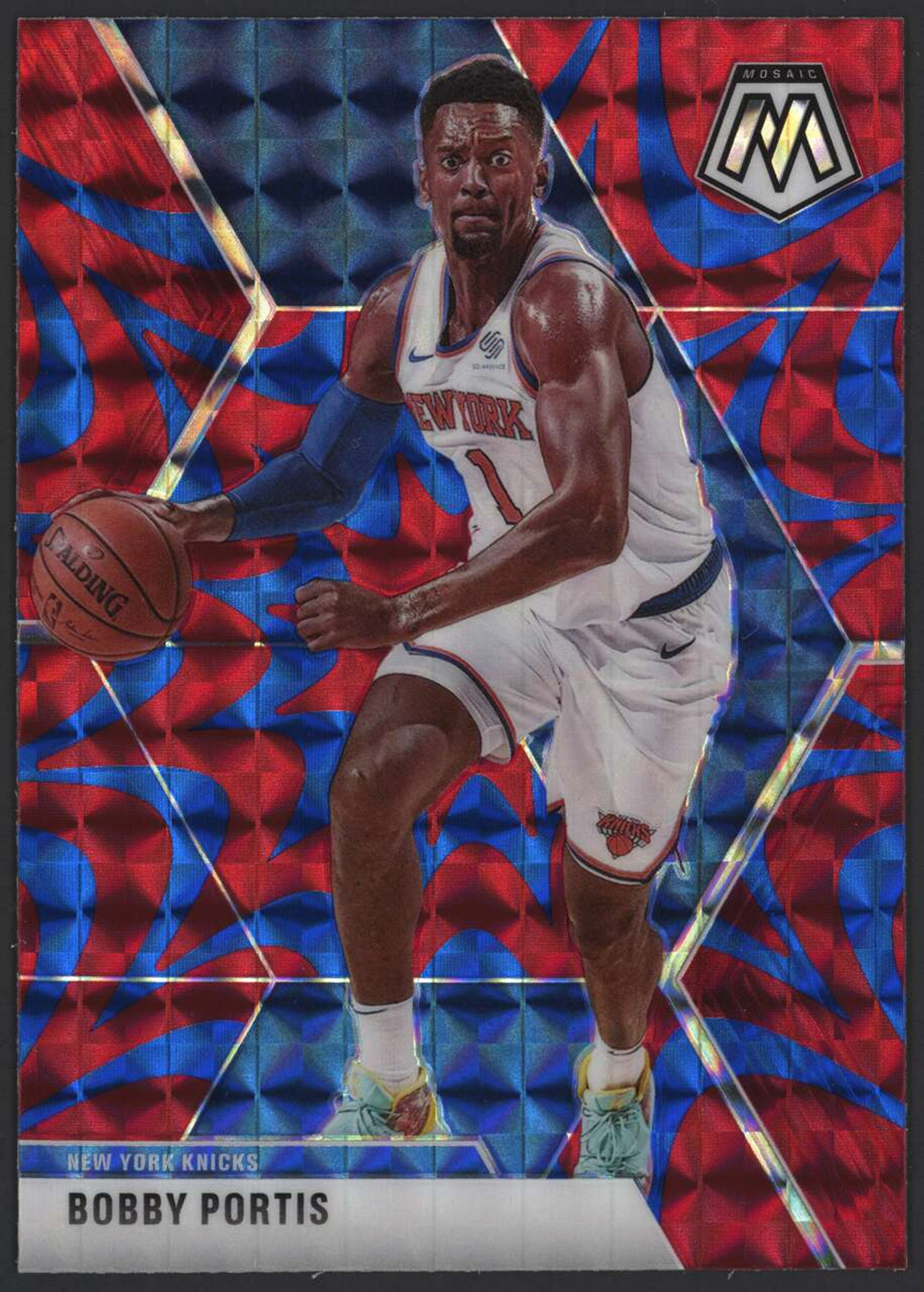 2019 Panini Mosaic #111 Bobby Portis Reactive Blue EX Knicks