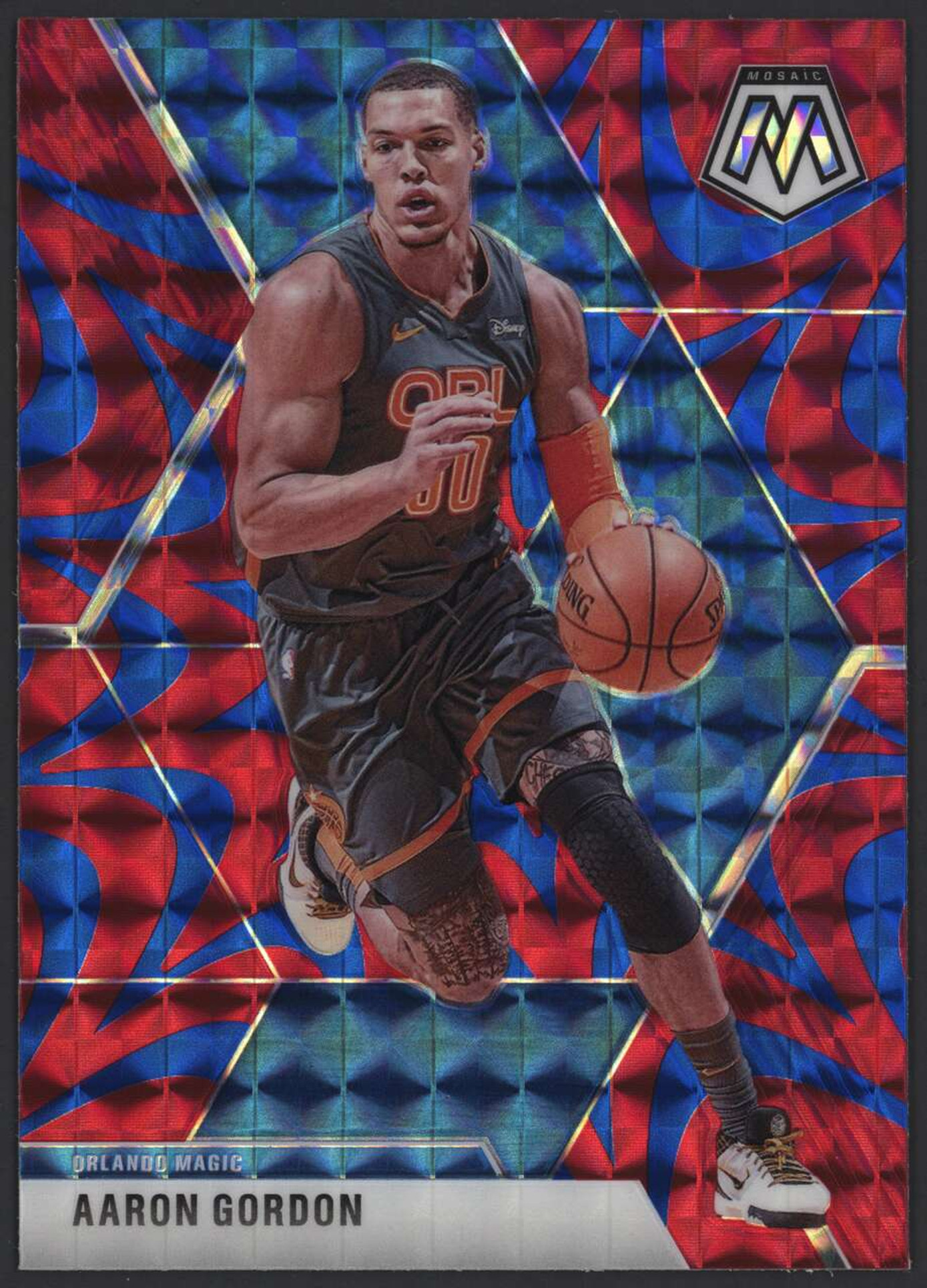 2019 Panini Mosaic #12 Aaron Gordon Reactive Blue EX Magic