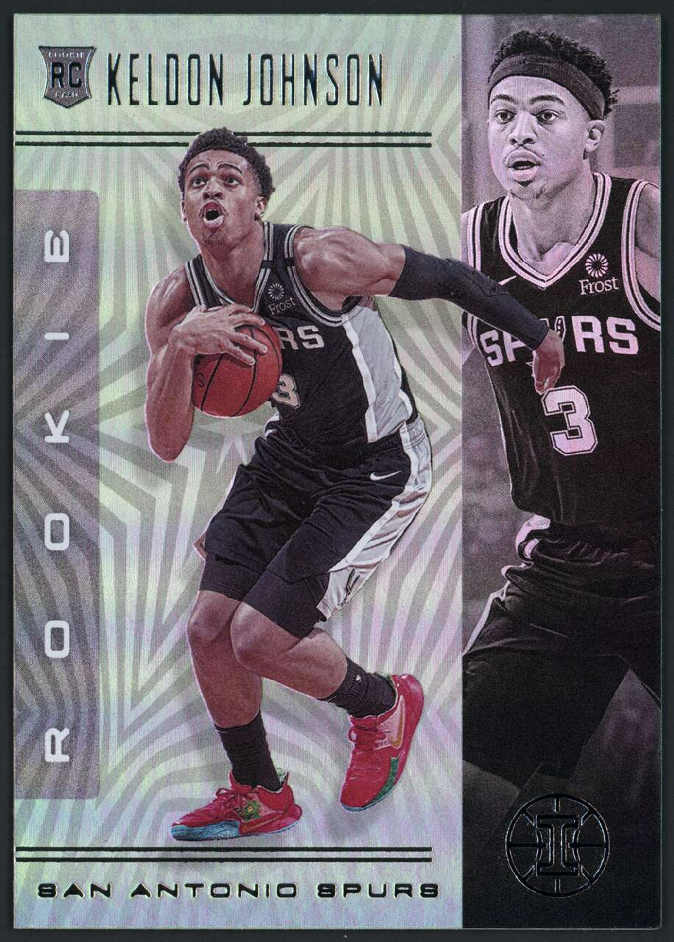 2019 Panini Illusions #180 Keldon Johnson Emerald Holo EX Spurs Rookie RC