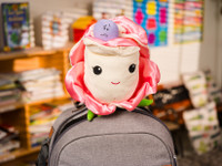 Kimochis® Bella Rose 13" Plush Character in a Canvas Bag