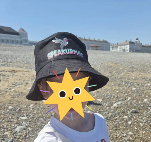 SpeakYourMND Kids Bucket Hat - Black
