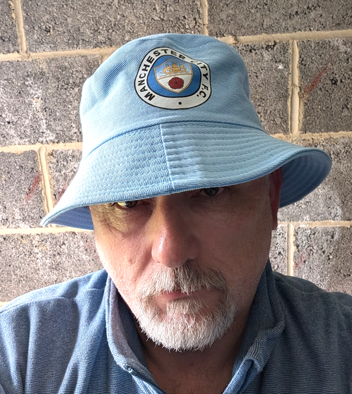  MCFC Retro Style Bucket  Sky Blue  - Free UK Delivery