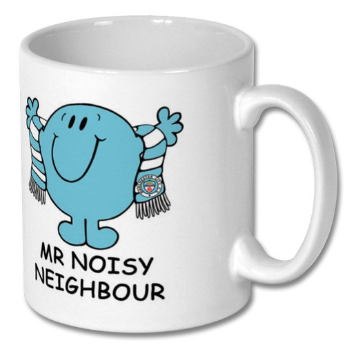 MCFC Mr Noisy Neighbour Mug - Includes Free Coaster - Free  UK Delivery
