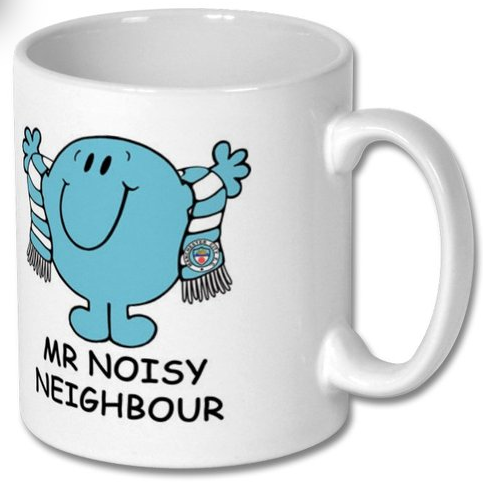 Mr and Little Miss Noisy Neigbour Mugs and Coaster Set - Free UK Delivery