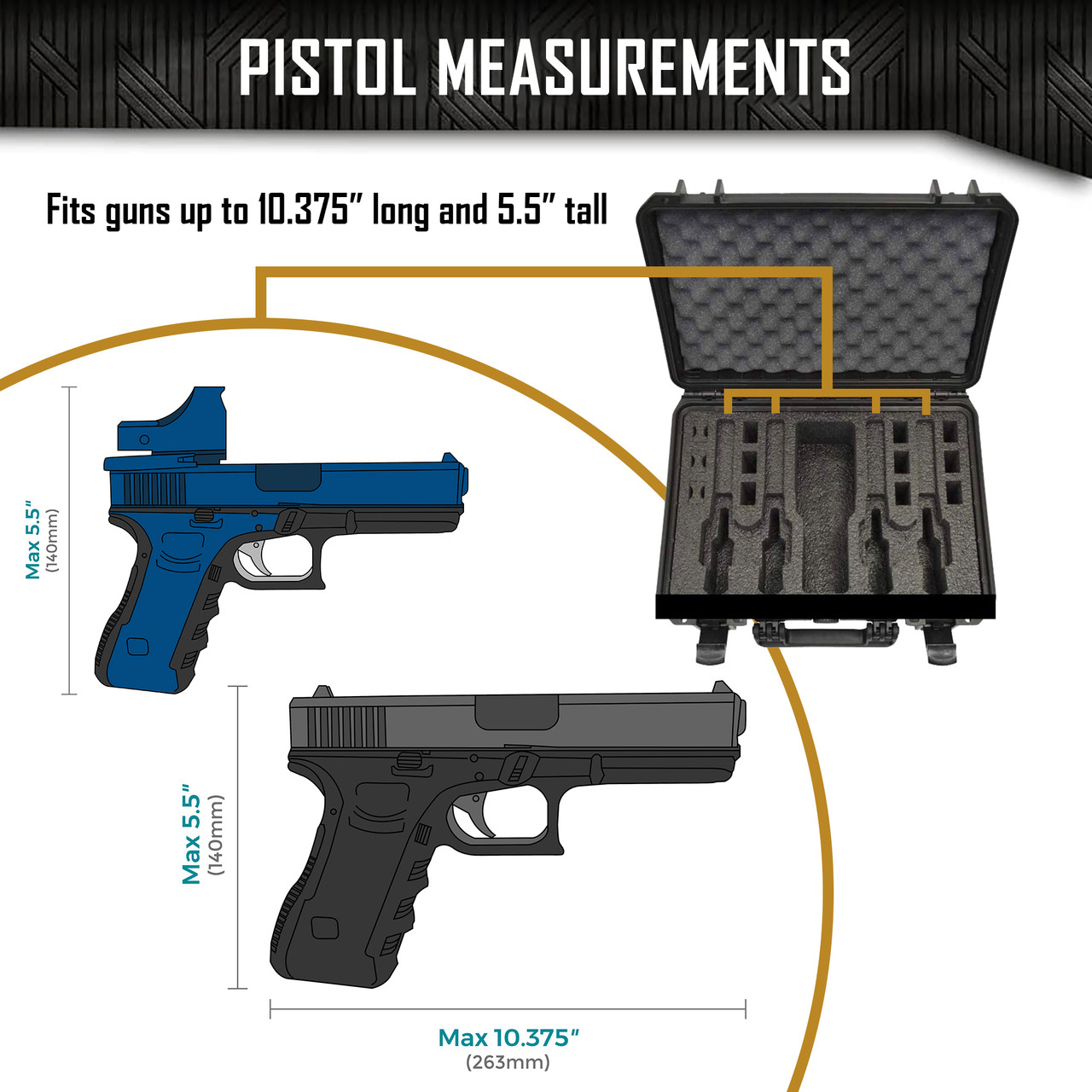 4 Pistol 12 Magazine Universal Pistol DORO D1611-6 Hard