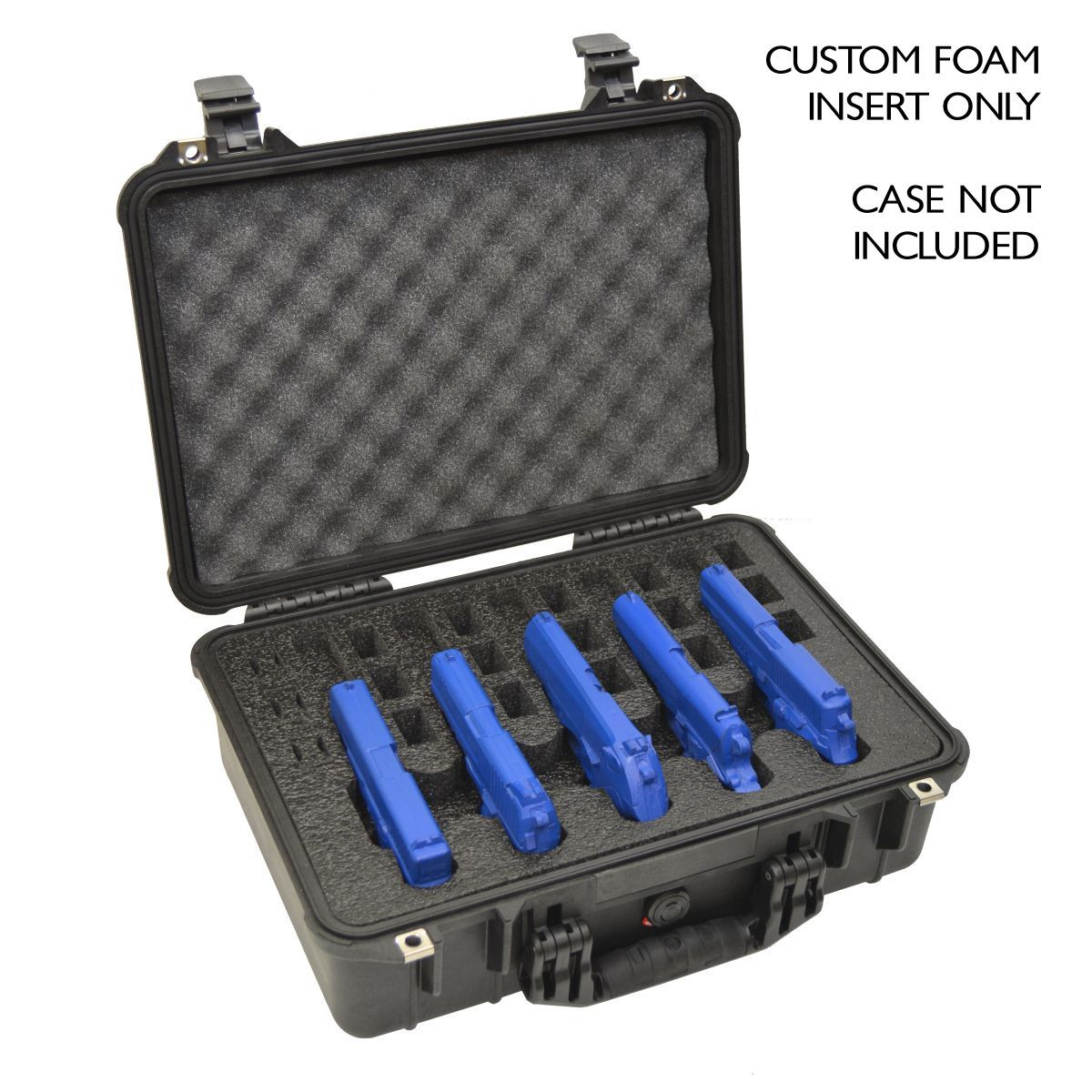5 Pistol Pelican™ 1500 MyCaseBuilder Case and Custom Foam