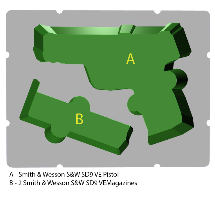 Smith & Wesson S&W SD9 VE DORO D0907-4 Pistol MyCaseBuilder Case
