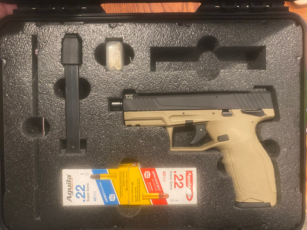 Taurus TX22 in a Nanuk 910 MyCaseBuilder Case and Custom Foam