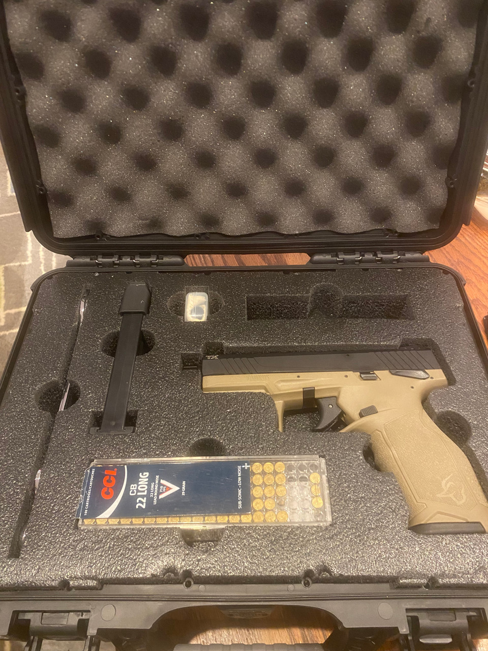 Taurus TX22 in a Nanuk 910 MyCaseBuilder Case and Custom Foam