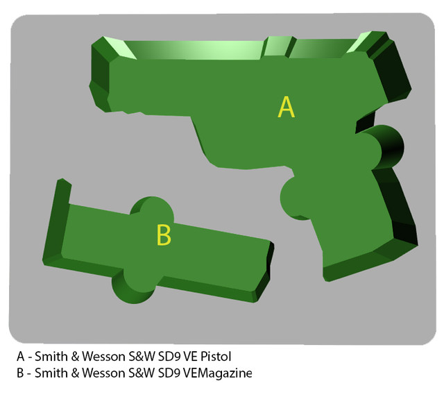 Smith & Wesson S&W SD9 VE DORO D0907-4 Pistol MyCaseBuilder Case