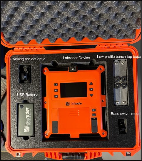 Labradar Chronograph in a Pelican™ 1550 MyCaseBuilder Case and