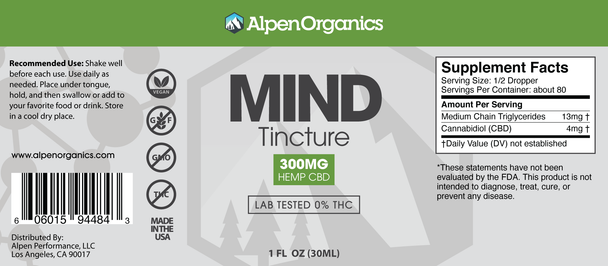 300mg CBD Isolate Mind (Oil)