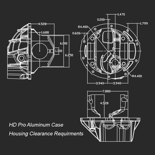 P3200 | Strange HD Pro Aluminum Case Kit 3.062" Bore With Tapered Bearing Support