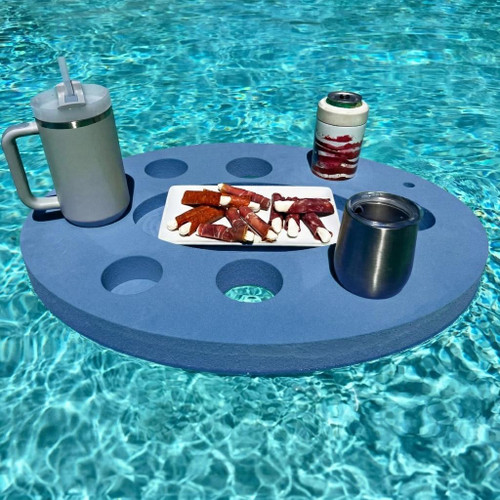 oval blue friends buoy with food