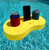 yellow couple parti buoy with cans