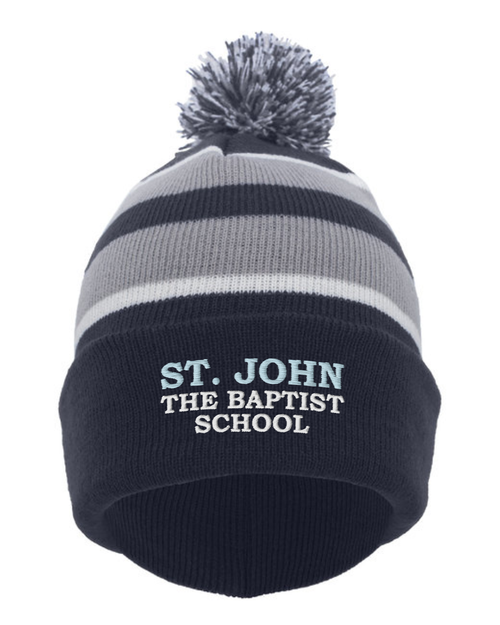 St. John the Baptist School Knit Pom-Pom Beanie St. John the Baptist School Knit Pom-Pom Beanie
