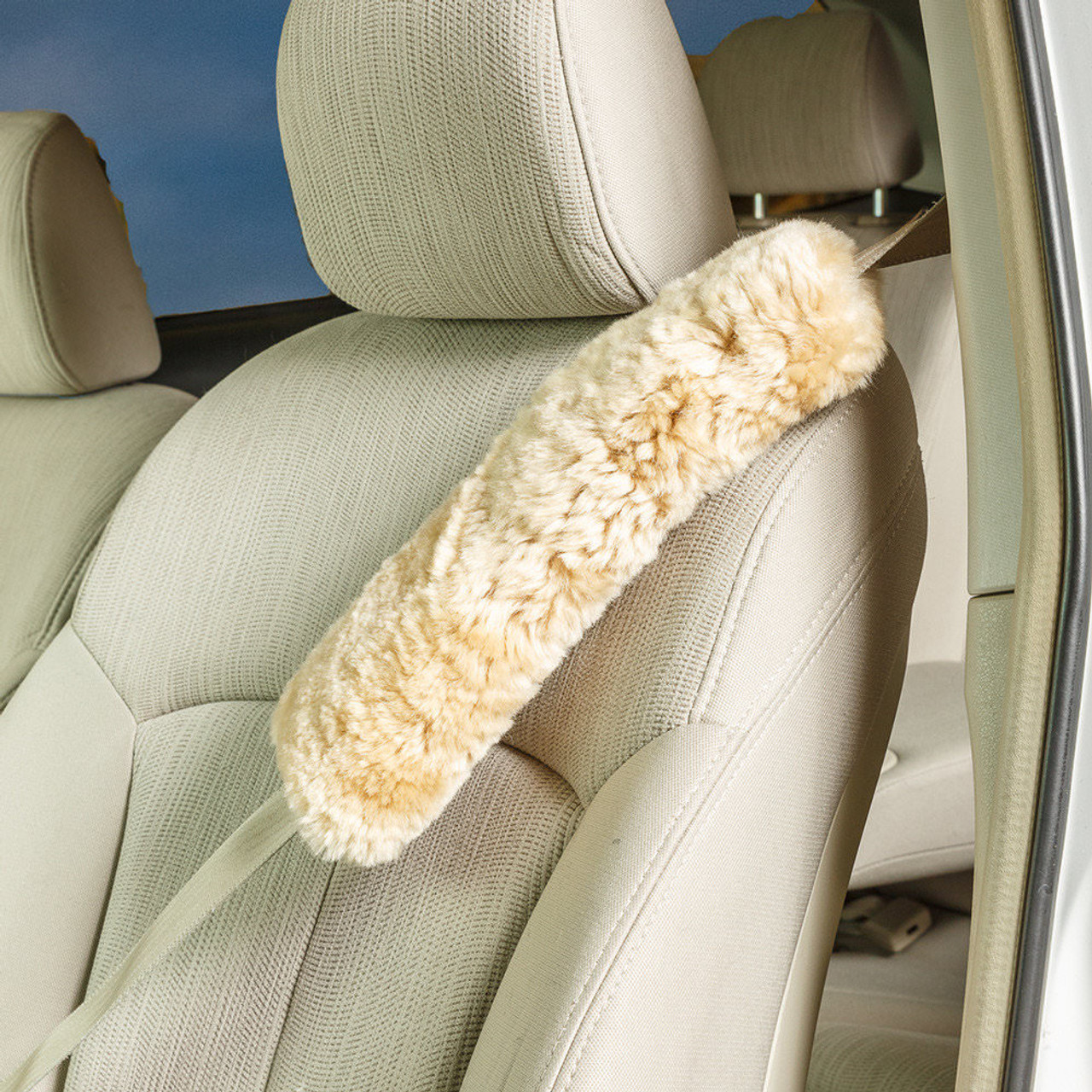 Sheepskin Seat Belt Covers and Pads ShearComfort