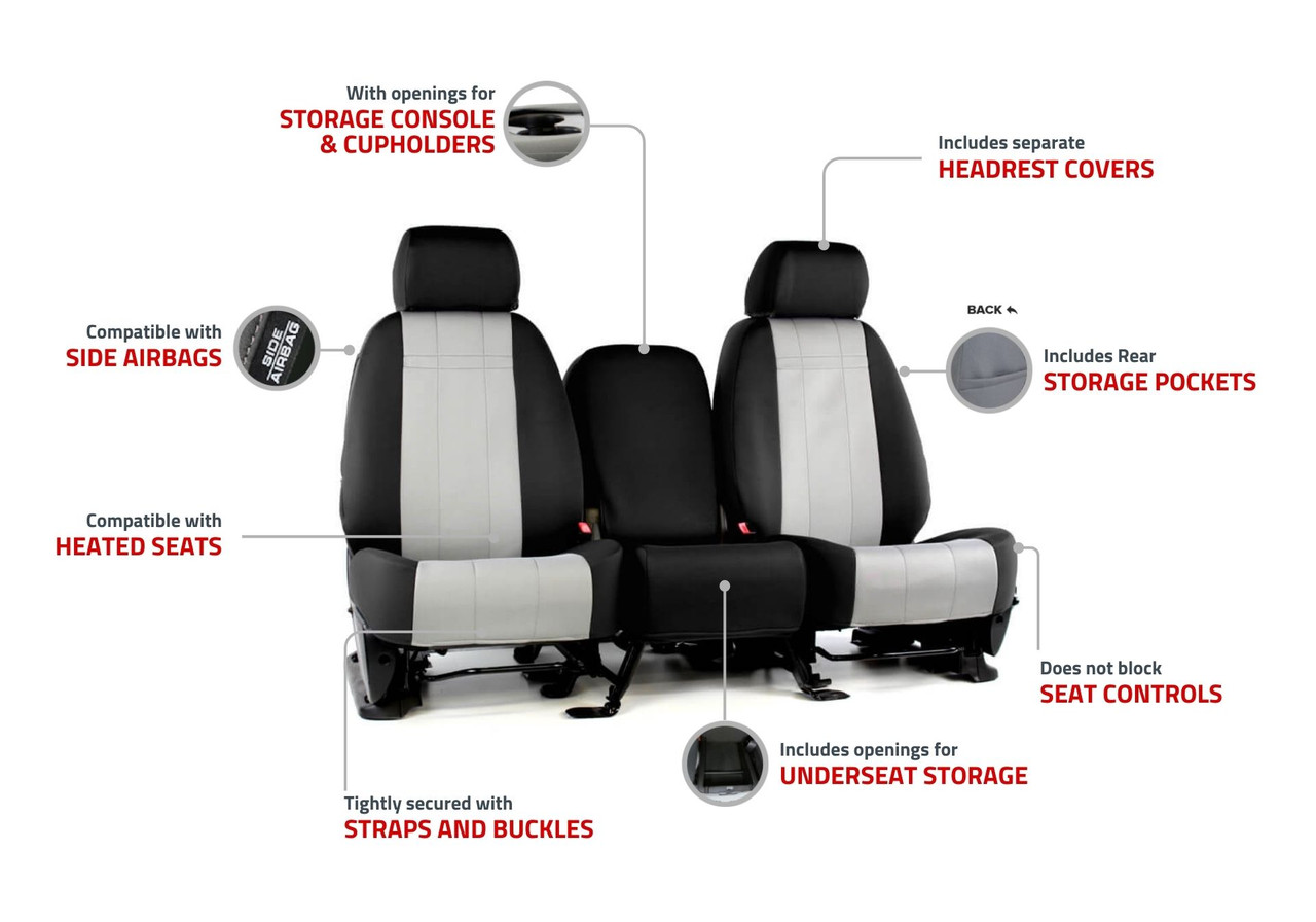 Neoprene seat cover features