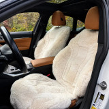 Premium sheepskin car seat covers with cozy winter styling