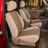 Velour Seat Covers installed on front seats in a truck, soft two-tone velour fabric with a custom-fit look.
