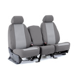 OEM Seat Covers full set shown on seats, two-tone gray panels with a factory-style custom fit.