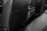 Rear view of Pro-Tect Vinyl Seat Covers showing built-in storage pockets and clean custom-fit finish on truck seats.