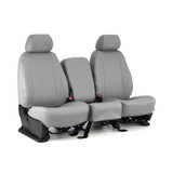 Gray Pro-Tect Vinyl Seat Covers shown on seats with center console, heavy-duty tailored fit for everyday protection.