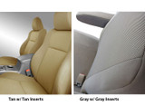 Super Mesh Seat Covers color options shown in tan and gray mesh inserts for breathable comfort.
