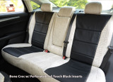 Exotic Seat Covers (Bone Croc w/ Perforated Sof-Touch Black Inserts) on rear seat with premium crocodile texture.