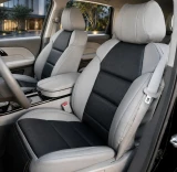 Exotic Seat Covers (Medium Gray Sof-Touch w/ Black Ostrich Inserts) shown on front bucket seats with a clean custom fit.