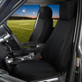 Super Mesh CK Seat Covers in solid black, featuring breathable custom-fit mesh fabric on front bucket seats.