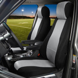 Super Mesh CK Seat Covers in black and gray, custom-fit front bucket seats with breathable mesh center panels for comfort.