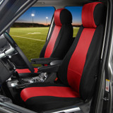 Super Mesh CK Seat Covers in red and black, custom-fit front bucket seats with breathable mesh inserts and tailored protection.