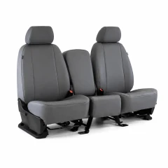 Atomic Pro-Tect Seat Covers full set in charcoal gray, heavy-duty waterproof fabric with a clean custom-fit look.