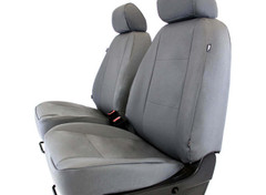 Waterproof Cordura Seat Covers installed on bench seat gray side angle
