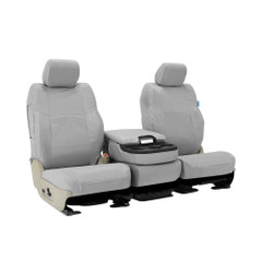 Ballistic Seat Covers in gray, full front-set coverage for bucket seats and a center console for maximum protection.