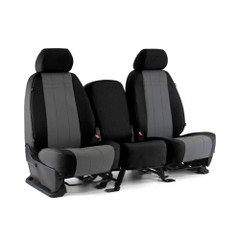 CORDURA 1000 Denier Xtra-Duty Seat Covers full set shown on seats, two-tone black with gray panels.