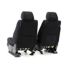 Rear view of Semi-Custom Pro Mesh Seat Covers highlighting built-in storage pockets and a clean custom-fit finish.