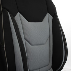 Close-up of the high-definition breathable mesh fabric used in Semi-Custom Pro Mesh Seat Covers, designed for maximum airflow-optimized for cool comfort.