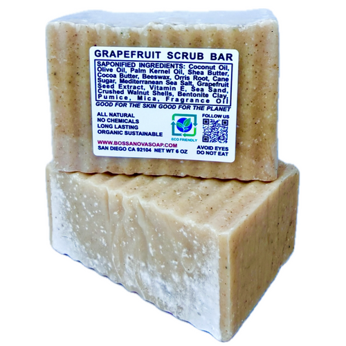 GRAPEFRUIT SCRUB BAR 6 OZ SOAP
