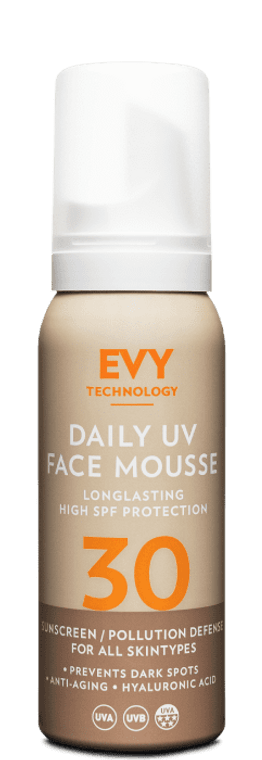 Evy technology spf30 daily uv face sunscreen mousse