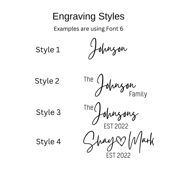 Choose your Engraving Style