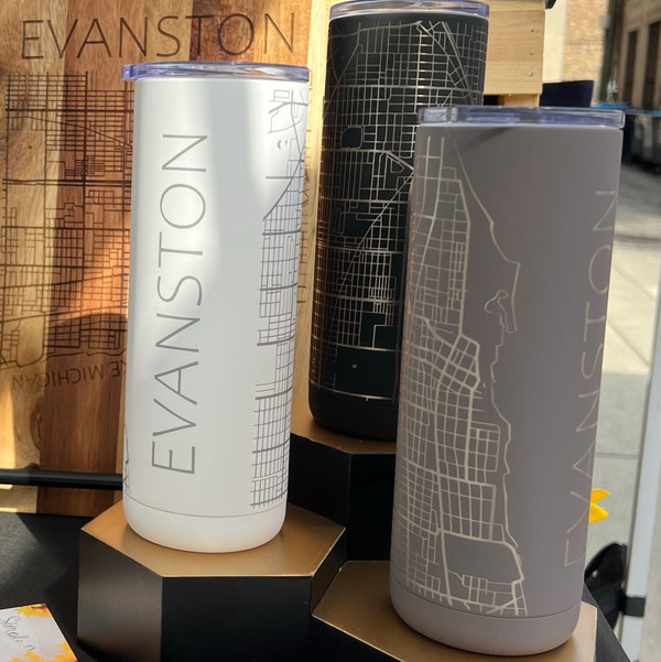 Evanston City Map Tumbler