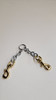 2 Dog Chain Coupler with Brass Snaps