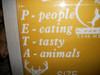 P.E.T.A. (People Eating Tasty Animals) Window Decal