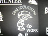 "Gone Coon Hunting" Pee on Work Window Decal