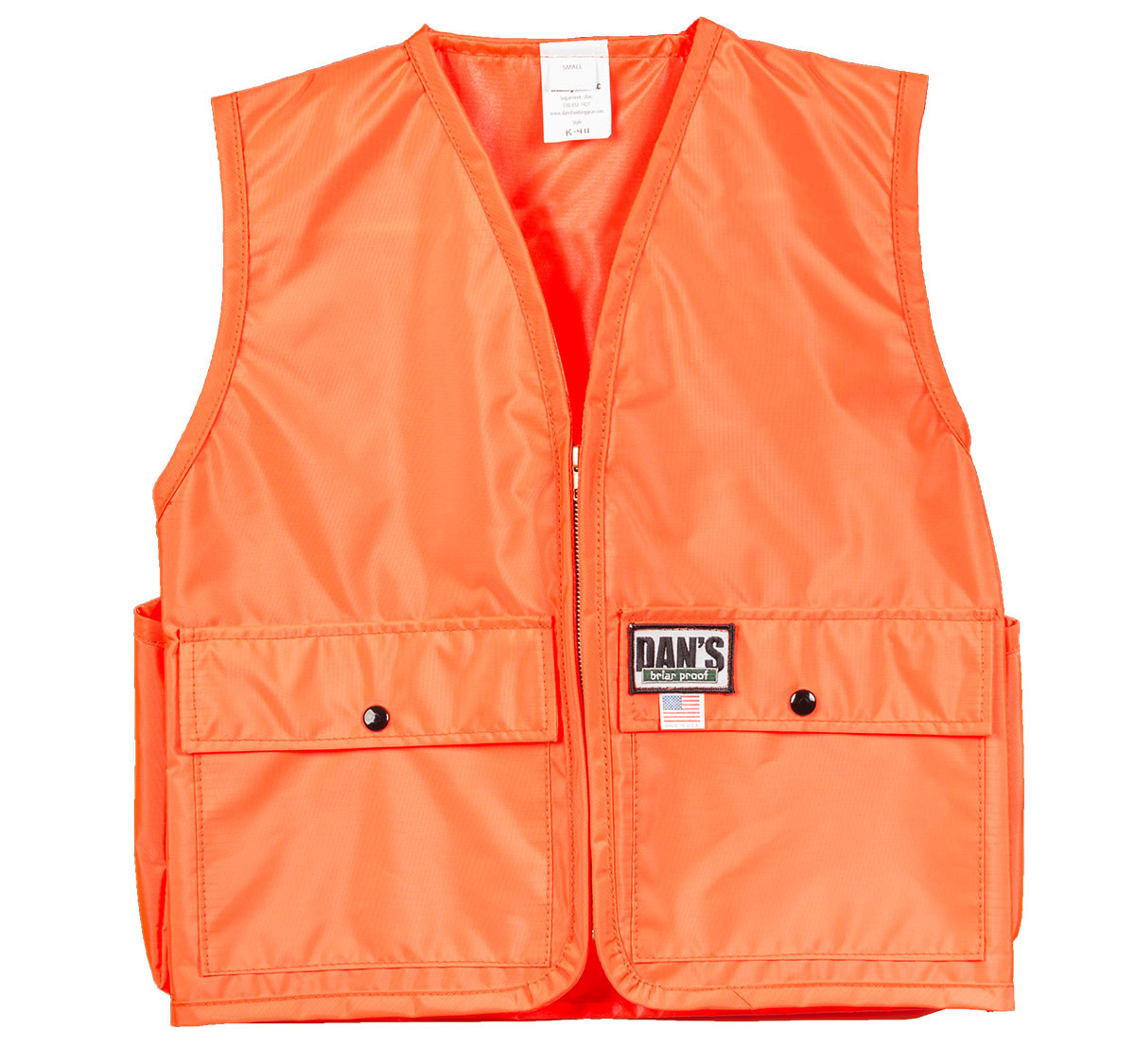 Dan's Kid's Blaze Orange Vest Large